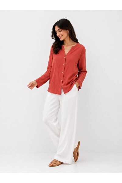 Cuckoo Cotton Relaxed Fit Women's Muslin Shirt