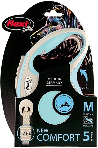 Flexi Smycz New Comfort M (5 m - 25 kg) Albastru