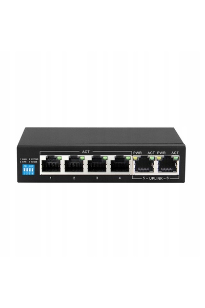 NO BRAND Switch EXTRALINK Euros V2 EX.14831 Fast Ethernet, 6 porturi, funcție...