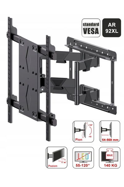ART Suport TV 55-120 inch AR-92XL Negru