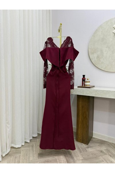 RENATA FASHION فستان برغندي راقي