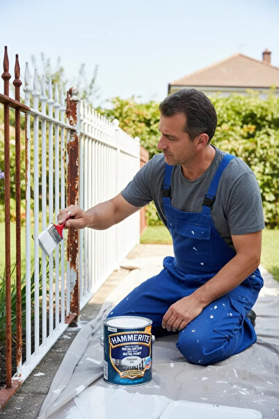Hammerite Çekiçlenmiş Metal Boyası 2.5 lt Pürüzsüz Beyaz
