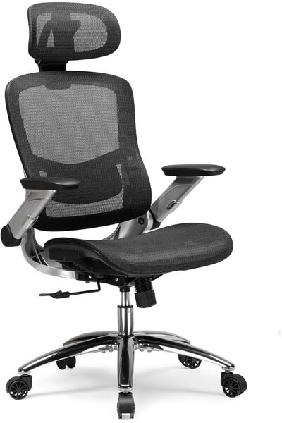 Generic Big and Tall Ergonomic High Back Home Office Desk Chair with Flip Up ...