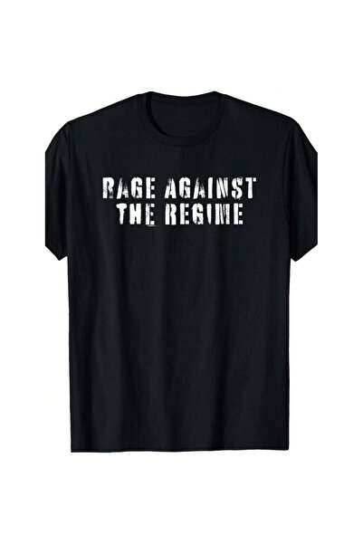 799 تي شيرت "Anger Against The System" - أسود مع طباعة شعار أبيض، 100% قطن، ت...