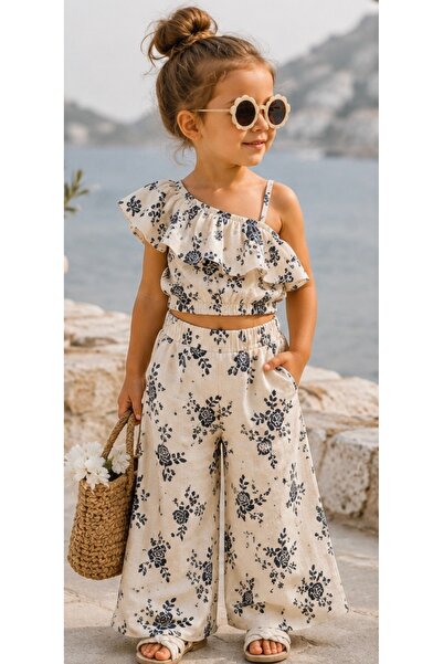 Tinypeople Summer, Girls' Set, Two-Piece Set, Suspenders, Ruffles, Pants, Com...