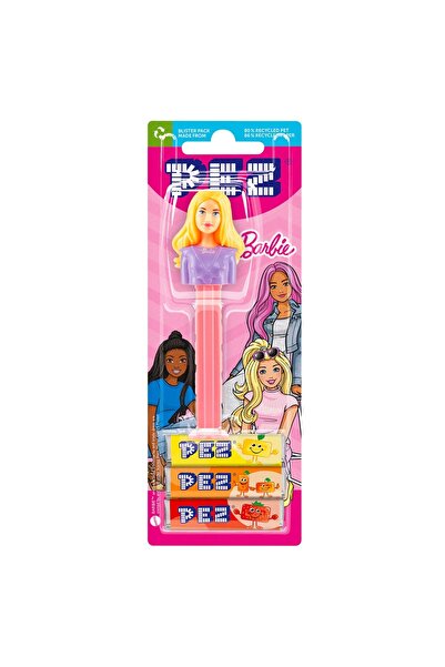 Pez Dispenser Barbie Blonde Hair – Meyve Aromalı Şekerleme Makinesi ve Şekerl...