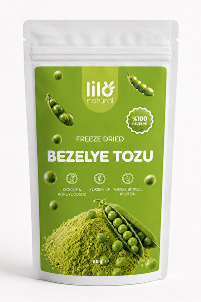 Lilo Natural Freeze Dried Bezelye Tozu 50 g - %100 Bezelye - Dondurularak Kurutulmuş Sebze Tozu