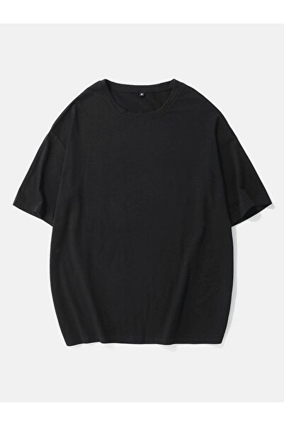 JANTIL MODA Unisex Oversize Cotton Plain T-Shirt - Relaxed Fit