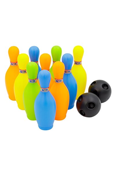 OEM Set de bowling pentru copii, de interior/exterior, cu 10 pinuri și 2 bile...