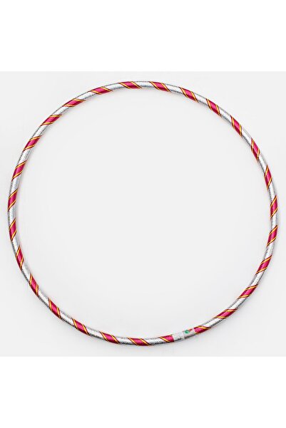 OEM Hula Hoop de 60cm cu dungi argintii, roșii și roz - Jucărie de gimnastică...