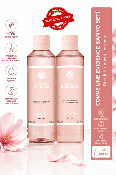 Yves Rocher Evidence Isparta Gülü & Paçuli Notalı Kadın Parfümlü Banyo Bakım ...