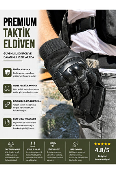 pars tactical Long Finger Black Tactical Gloves