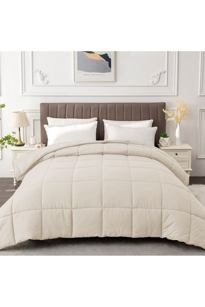 Kunzita Home لحاف سرير مايكروفايبر نفر ونص 190×240 سم بحشوة فاخرة – لحاف مريح...