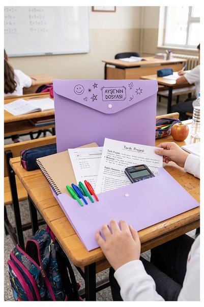 Artmaster Snap File 4 Colors Pastel A4 1 Pack File Plastic Colorful Envelope File Snap File Homework Document Organizer