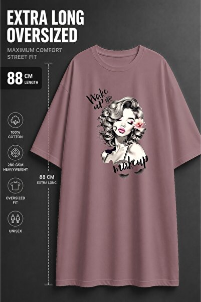 classy moda Γυναικείο μπλουζάκι με στάμπα  "Wake Up And Makeup " εξαιρετικά μ...