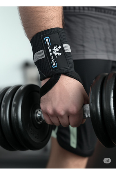 SUPPLEMENTHANE Logolu 2'li Fitness Crossfit Pro Ağırlık Bilekliği Wrist Wraps...