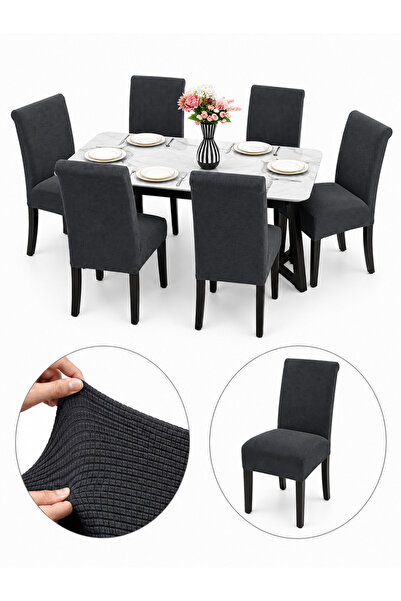 delfin HomeRoy Set 6 Huse Scaune Universale Supra - Elastice Set 6 bucăți