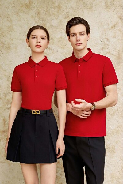 New Performance Arw98183 Seri̇ntutan--High Quality Snap Button Polo Collar Ts...