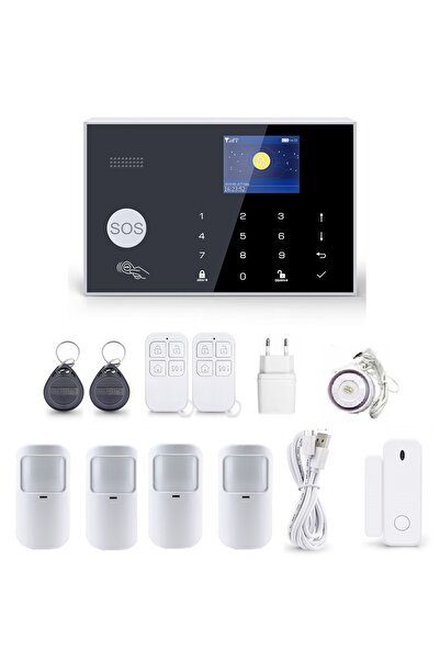 OnShop Alarma Wireless LCD 2.4" Wifi GSM, Onshop, Tuya Smart, 4xpir, Negru
