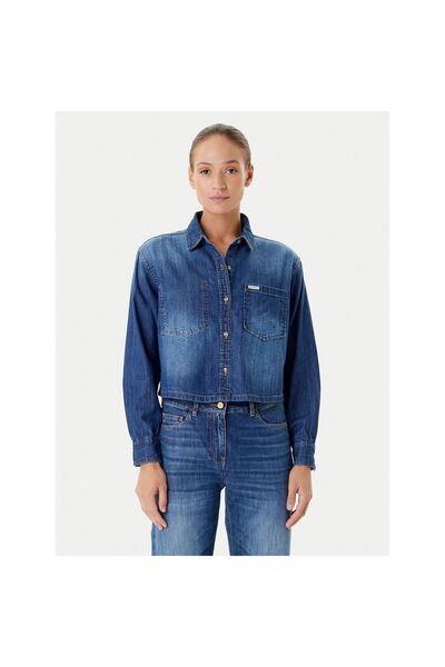 Guess Jeans Cămașă de blugi pentru femei W5YH0DD5M8A Bleumarin