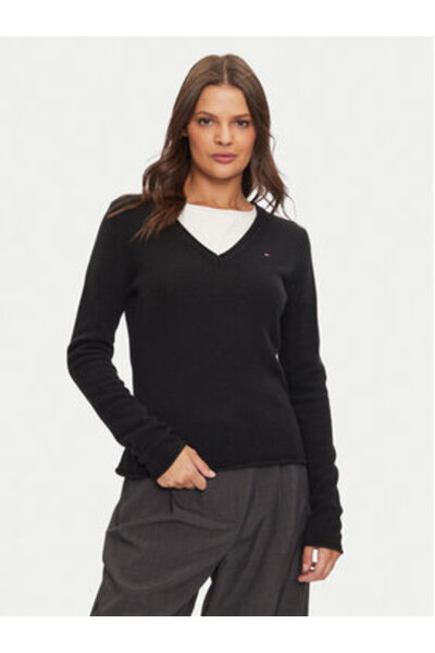 Tommy Hilfiger Pulover de damă WW0WW43505 Negru