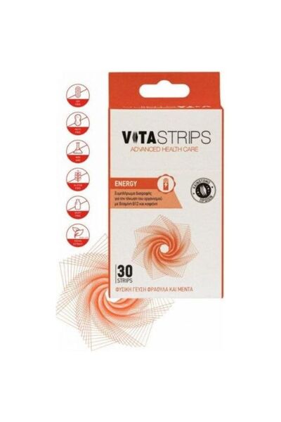 OEM Vitastrips Συμπλήρωμα Διατροφής Ενέργειας για Τόνωση και Ενέργεια, 30 τεμ...