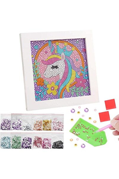 Home Smart Unicorn Painting Photo Frame for Toddlers DIY Unicorn Diamond Pict...