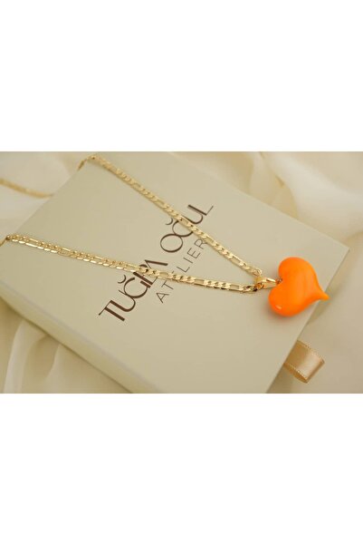 ATELİER TUĞBA Kol640 Heart Pendant Chain Necklace