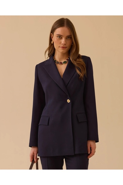 SEÇİL 1005 TEK DÜĞMELİ KREVUZE YAKA KLASİK BLAZER CEKET #26#