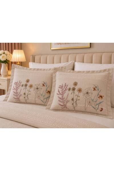 ŞENER HOME Clasy Ranforce 2-Piece Pillowcase with Cover 50X70 +5 cm Flounce