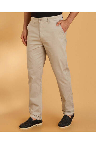 REDTAG Men Beige Chino Trousers