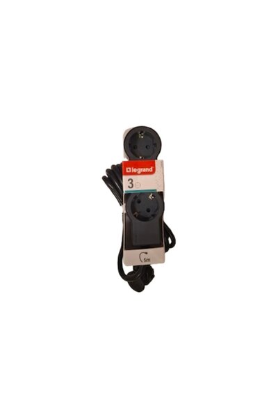 Legrand Prelungitor, 3 prize, 16 A, cablu 3x1.5mm, 5 m, negru
