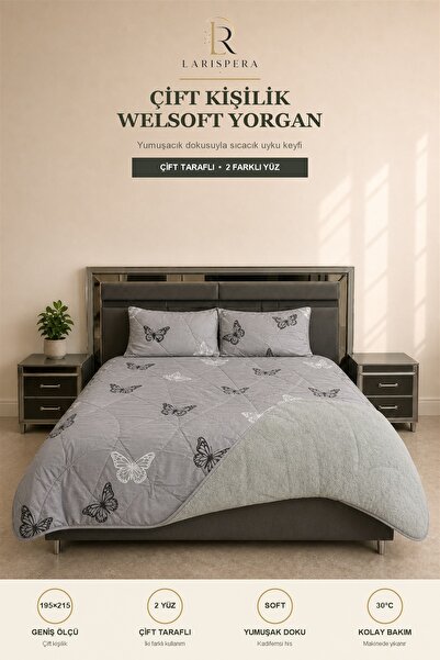Larispera Double Welsoft Quilt Set 195X215 cm |   2 Pieces of 50X70 cm Pillow...