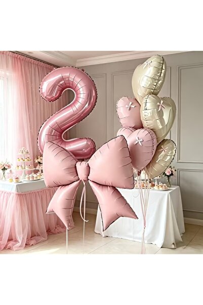 ÇITIPITISTORE Pembe fiyonk Pembe rakamlı yaş kutlama parti balonları