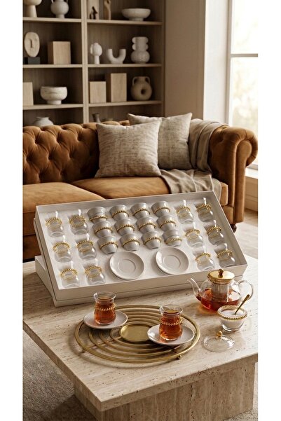 Generic Tea Cups and Coffee Cups Set with Saucers Elegant Design for High-End...