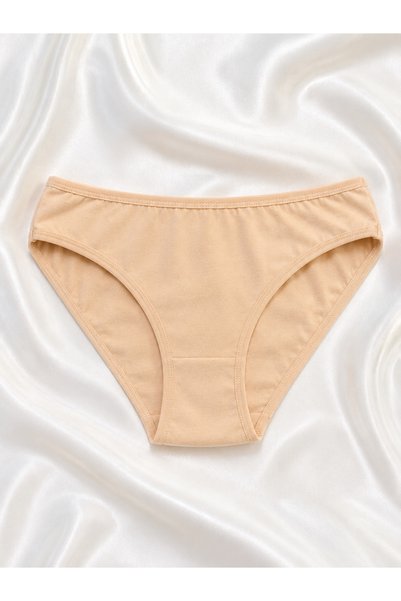 ANDİORA 3-Piece Women's Cotton Slip Panties Set (Black, Skin White)
