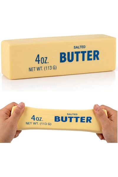 TERRION Butter Squishy Toy, Realistic Slow-Rise Salted Butter Stick Stress Re...