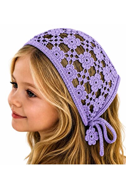 MyHubi Children's Bohemian Style Knitted Tie-On Crown Bandana