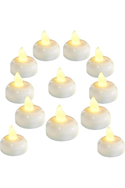 Arabest 12-Piece Floating Flameless LED Tealight Candles,Waterproof Decoratio...
