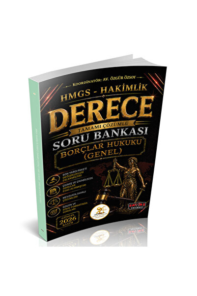 Savaş Yayınevi HUKAL HMGS-Hakimlik Derece Borçlar Hukuku Genel Hükümler Soru ...