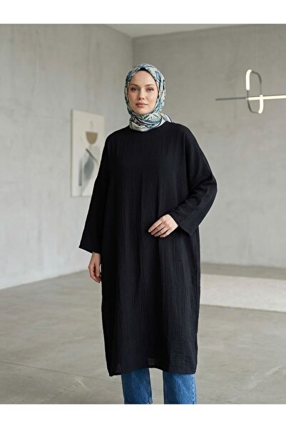 Foremia Reklam Kol Muslin Dress-Black