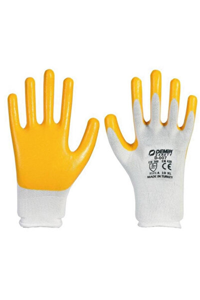 Demir Safety Sarı Nitril Eldiven D OO7 ( 360 ÇİFT )