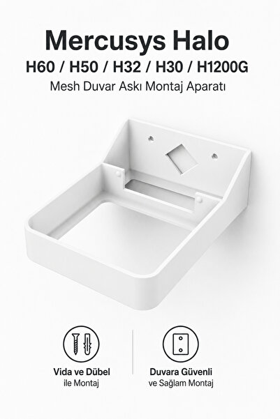 TY Tech Mercusys Halo H60 / H50 / H32 / H30 / H1200G Mesh Duvar Askı Montaj A...