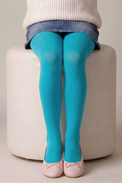 OBJE Girl's Turquoise Micro 40 Pantyhose