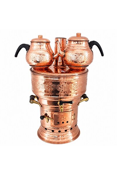 Cantayurdu El İşlemeli Bakır Semaver 7 Lt