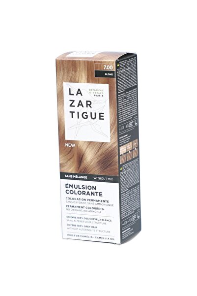 Lazartigue Emulsie colorantă, Amoniac, Vopsea de păr permanentă, Blond 7.00, ...