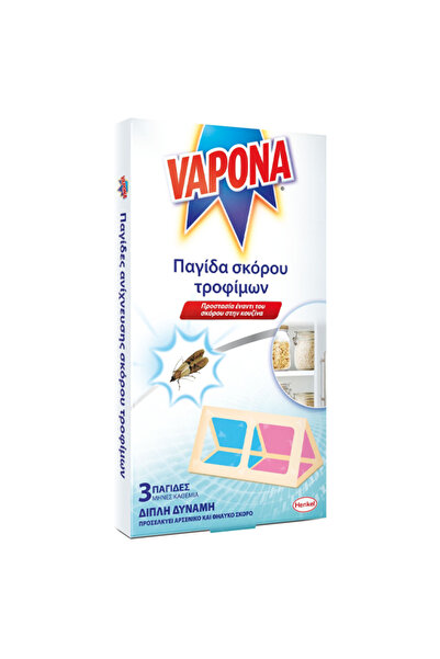 Vapona ΠΑΓΙΔΑ ΣΚΟΡΟΥ ΤΡΟΦΙΜΩΝ (3τεμ.)