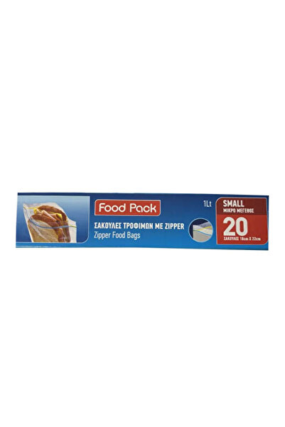 Foodpack ΣΑΚΟΥΛΑ ΤΡΟΦΙΜΩΝ ME ZIPPER Νο 1 - (20τεμ.) (ΚΟΥΤΙ)