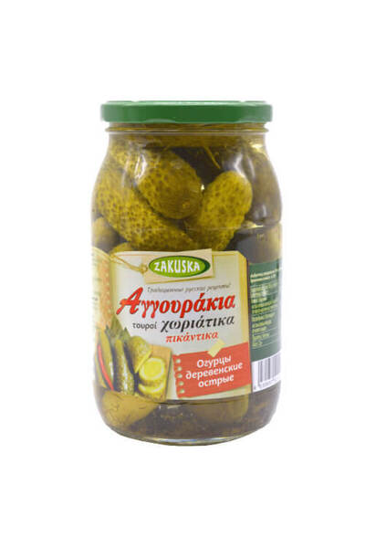 CHORIATIKO ΧΩΡΙΑΤΙΚΑ ΑΓΓΟΥΡΑΚΙΑ ΤΟΥΡΣΙ 800gr. - (ΠΙΚΑΝΤΙΚΑ)