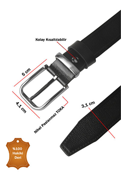 DeepSEA حزام رجالي أسود رفيع من الجلد الطبيعي 100%، قابل للتعديل بسهولة، حزام...